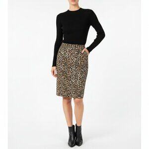*Loft Leopard Print Skirt